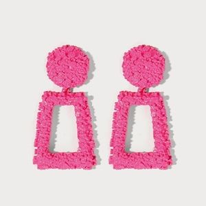 Hot Pink Knocker Earrings